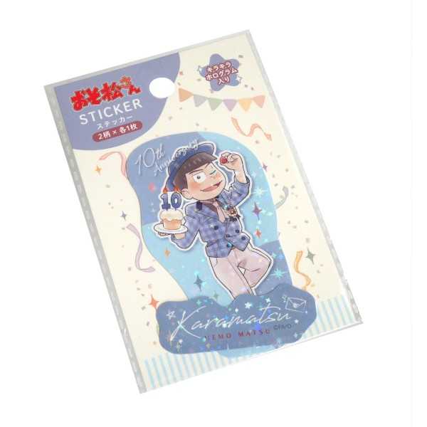 おそ松さん ステッカー メモ松 2枚入 ［種類指定不可］ (100円ショップ 100円均一 100均一 100均)