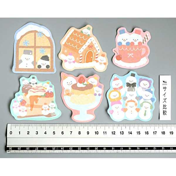 フレークシール スノーフレンズ柄 30枚入 (100円ショップ 100円均一 100均一 100均)