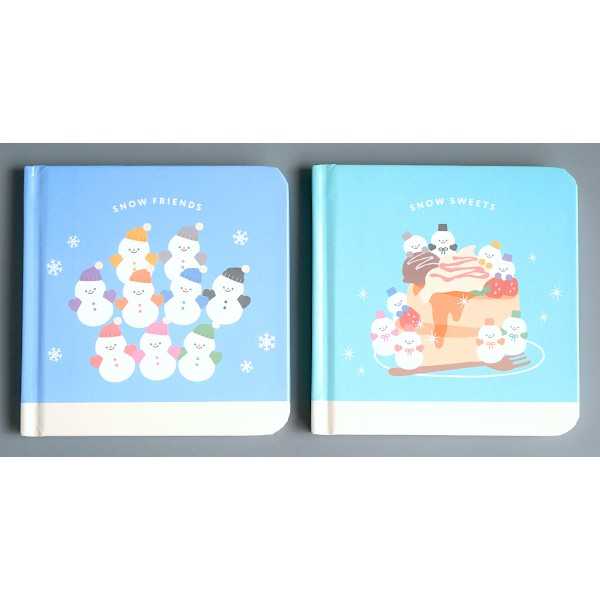 ハードカバーノート 方眼 スノーフレンズ柄 96ページ ［色柄指定不可］ (100円ショップ 100円均一 100均一 100均)