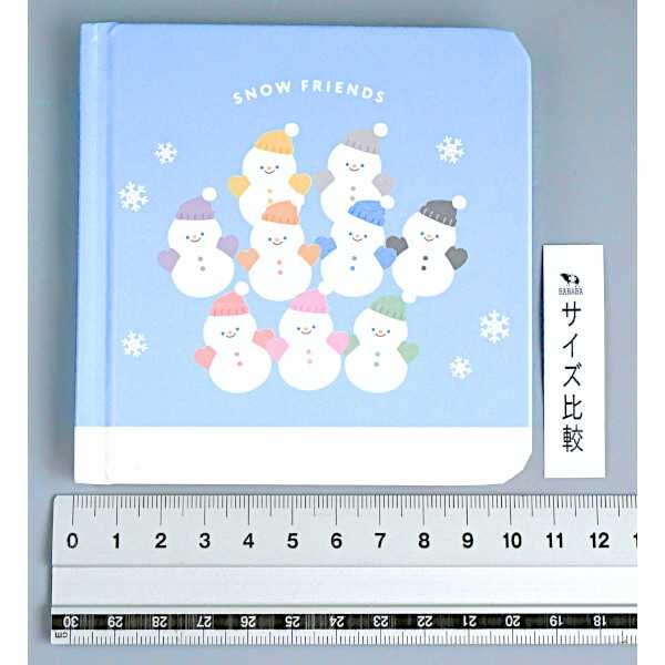 ハードカバーノート 方眼 スノーフレンズ柄 96ページ ［色柄指定不可］ (100円ショップ 100円均一 100均一 100均)