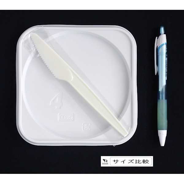 ケーキトレイ 4号 14×14cm ナイフ付 (100円ショップ 100円均一 100均一 100均)