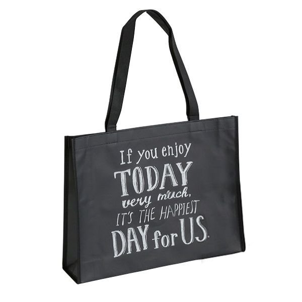 不織布バッグ　L（縦32×横42×マチ9cm）　イラスト　［色柄指定不可］