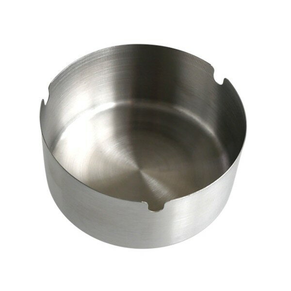 ステンレス灰皿 大(直径9.9×高さ4.6cm) (100円ショップ 100円均一 100均一 100均)