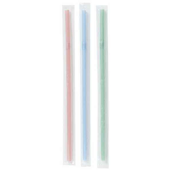 OPP袋入りストロー くすみカラー 21cm 50本入 (100円ショップ 100円均一 100均一 100均)