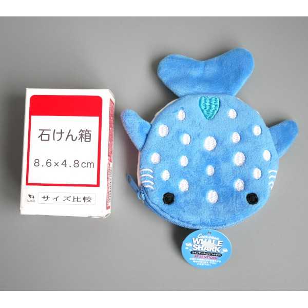 コインケース ジンベイザメ 12.5×11.5×1cm ［色指定不可］ (100円ショップ 100円均一 100均一 100均)