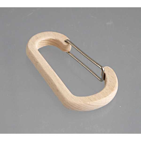 木製カラビナ 7×4cm (100円ショップ 100円均一 100均一 100均)