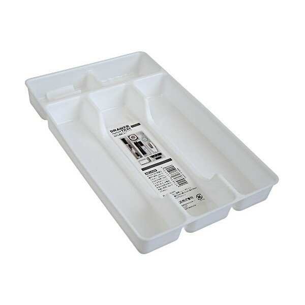 引出し整理トレー ホワイト 27.2×17.1×高さ3.3cm (100円ショップ 100円均一 100均一 100均)