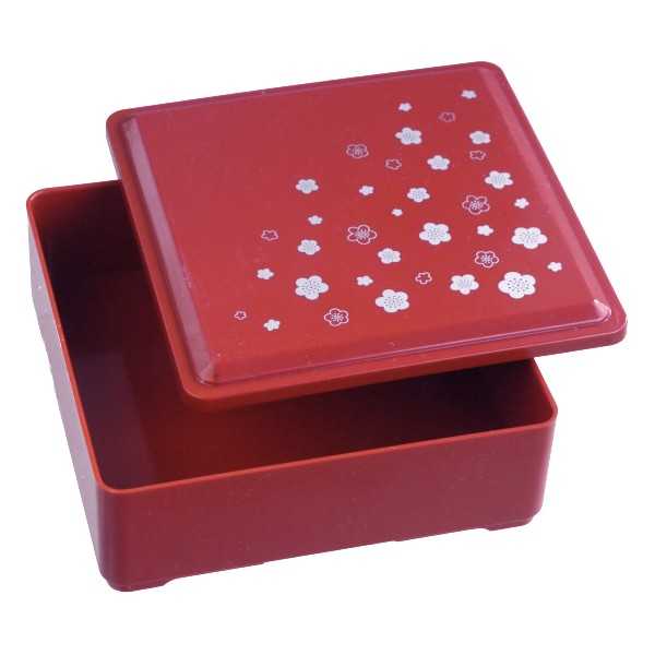 重箱 朱 13.5×13.5×高さ5.5cm