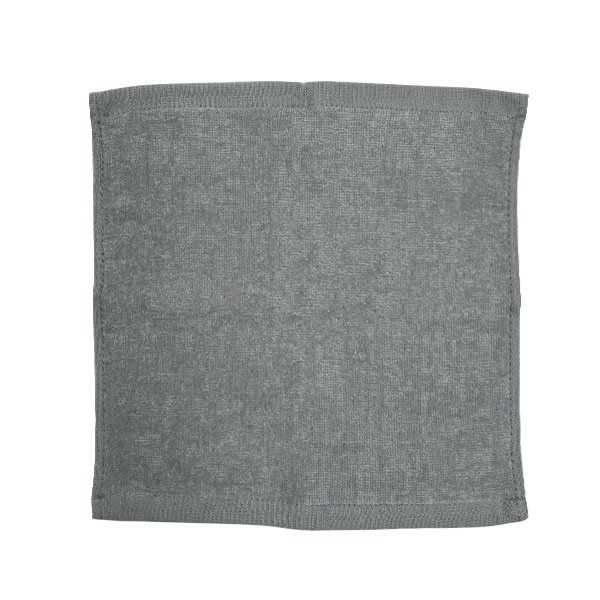 シャーリングミニハンドタオル ライトグレー 25×25cm (100円ショップ 100円均一 100均一 100均)