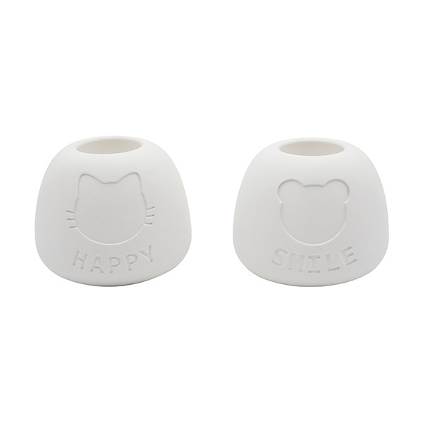 珪藻土歯ブラシ立て ネコ・クマ ［柄指定不可］ (100円ショップ 100円均一 100均一 100均)