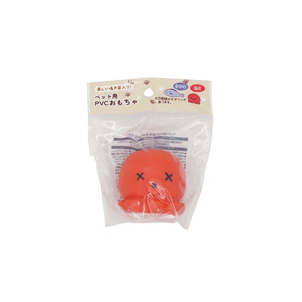ペット用PVCおもちゃ さかな・たこ ［種類指定不可］ (100円ショップ 100円均一 100均一 100均)