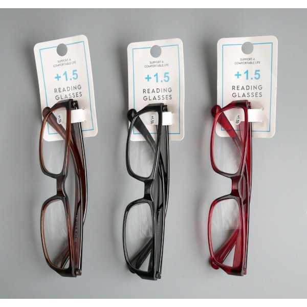兼用プラ老眼鏡 +1.5 ［色指定不可］ (100円ショップ 100円均一 100均一 100均)