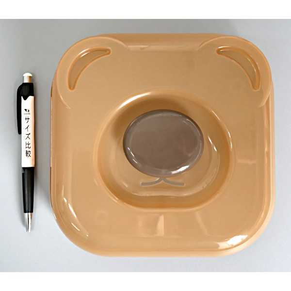 フタチン BEAR ベージュ 18.5×18.5×高さ6.5cm (100円ショップ 100円均一 100均一 100均)