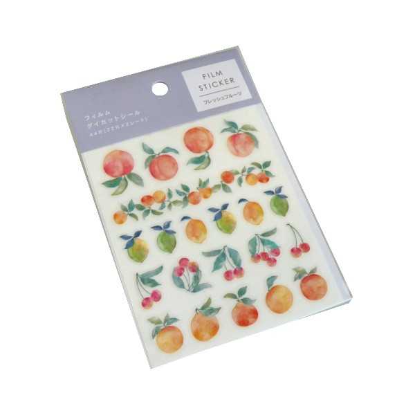 フィルムダイカットシール フレッシュフルーツ 44片入 (100円ショップ 100円均一 100均一 100均)