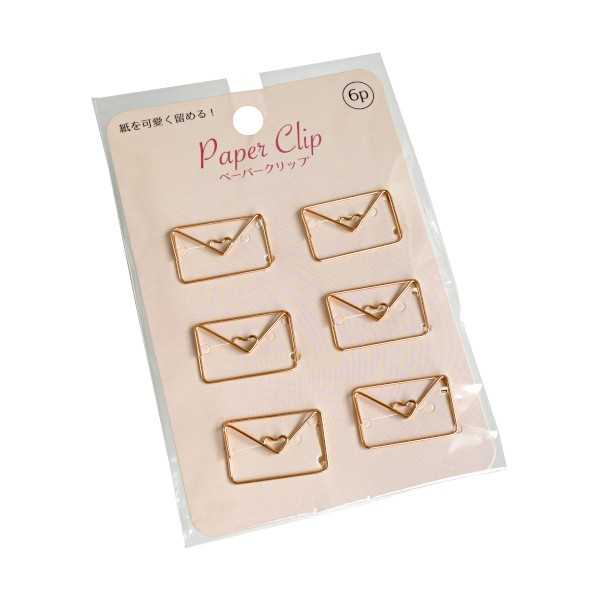 ペーパークリップ 6個入 ［形指定不可］ (100円ショップ 100円均一 100均一 100均)