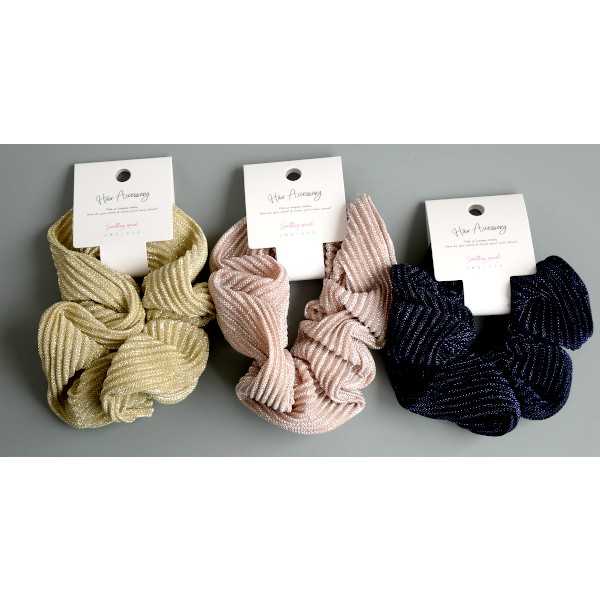 シュシュ シャイニーメタリック ［色指定不可］ (100円ショップ 100円均一 100均一 100均)