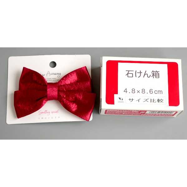 リボンクリップ メタリックサテン ［色指定不可］ (100円ショップ 100円均一 100均一 100均)