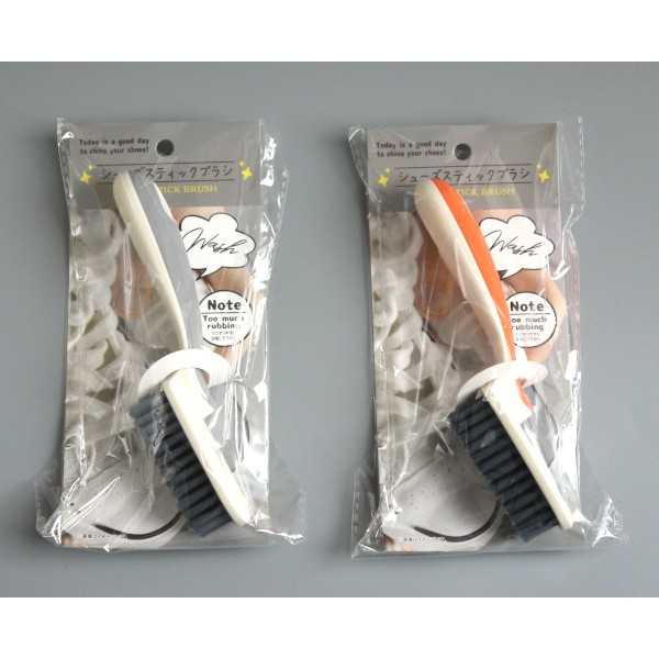 持ち手付シューズスティックブラシ ［色指定不可］ (100円ショップ 100円均一 100均一 100均)