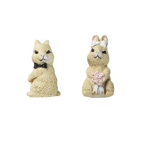 ミニチュアオブジェ ウェディング うさぎ ［種類指定不可］ (100円ショップ 100円均一 100均一 100均)