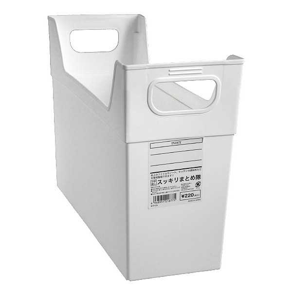 ファイル収納ケース つや消しすっきりまとめ隊 ホワイト 33.5×13×高さ23.5cm (100円ショップ 100円均一..