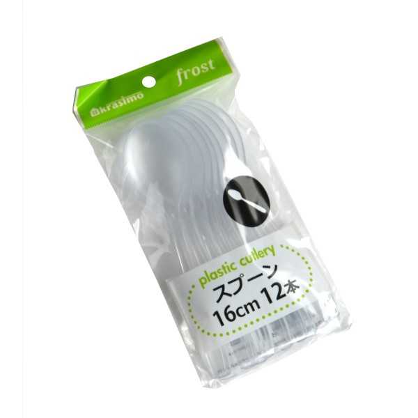 フロストスプーン 16cm 12本入 (100円ショップ 100円均一 100均一 100均)