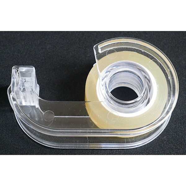 セロハンテープ 小巻 1.5cm×長さ10m カッター付 (100円ショップ 100円均一 100均一 100均)