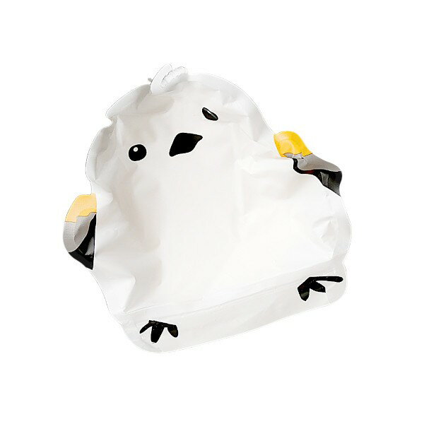 雨にあったら安心レインコート シマエナガ Lサイズ(着丈120cm) (100円ショップ 100円均一 100均一 100均)