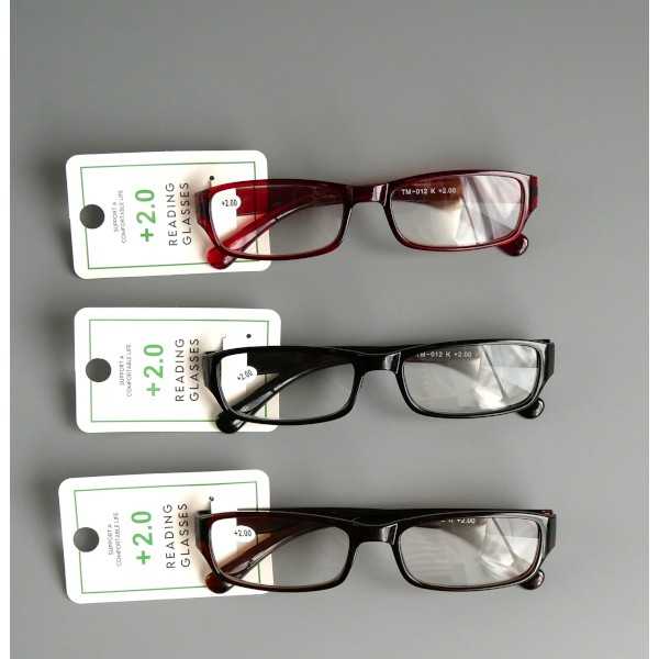 兼用プラ老眼鏡 +2.0 ［色指定不可］ (100円ショップ 100円均一 100均一 100均)