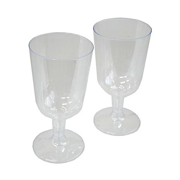 ワイン用クリアカップ 容量200ml 2個入 (100円ショップ 100円均一 100均一 100均)