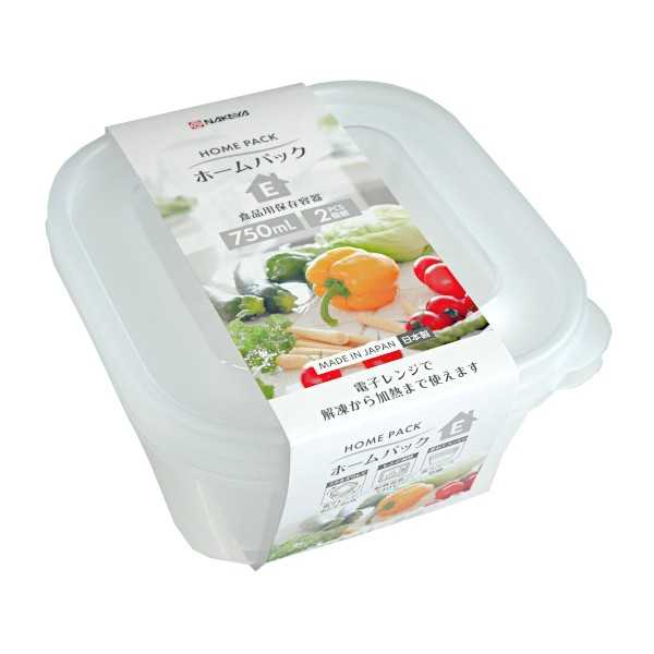 ホームパックE クリア 容量750ml 2個入 (100円ショップ 100円均一 100均一 100均)