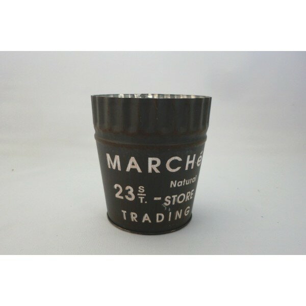 ブリキポット マルシェ 9.5×高さ10.5cm ［色指定不可］ (100円ショップ 100円均一 100均一 100均)