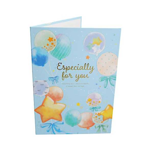 B5 2つ折り色紙 ハッピーバルーン ［色柄指定不可］ (100円ショップ 100円均一 100均一 100均)