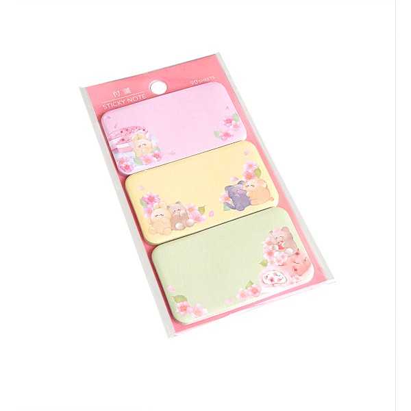 付箋 桜巡り SE スイーツ柄 3.6×6cm 90枚入 (100円ショップ 100円均一 100均一 100均)