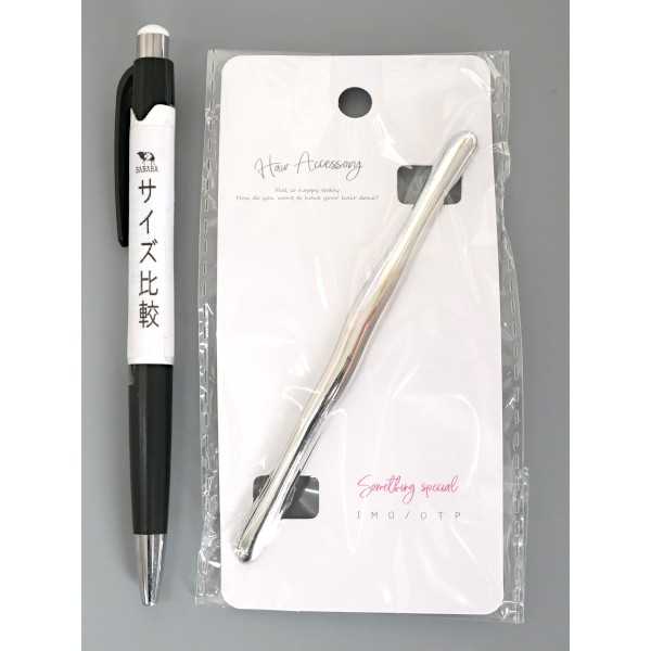 メタルヘアアクセ バレッタ ［色指定不可］ (100円ショップ 100円均一 100均一 100均)