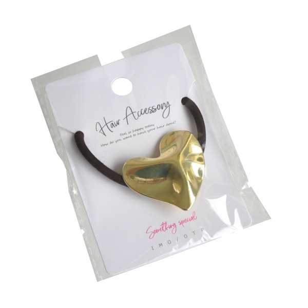 メタルヘアアクセサリ ポニー ハート ［色指定不可］ (100円ショップ 100円均一 100均一 100均)