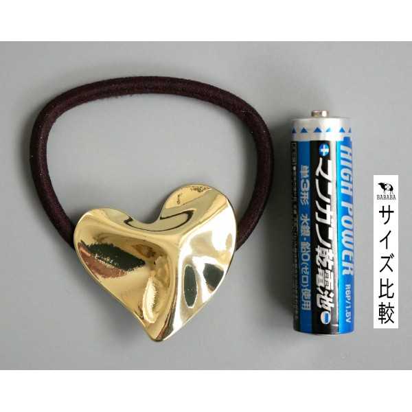 メタルヘアアクセサリ ポニー ハート ［色指定不可］ (100円ショップ 100円均一 100均一 100均)