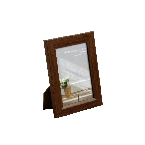 ナチュラルフォトフレーム 木目調 L判用 12×16cm ［色指定不可］ (100円ショップ 100円均一 100均一 100均)