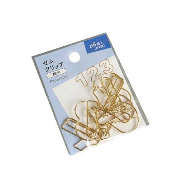 ペーパークリップ、6個入りです。数字の1・2・3の形状のペーパークリップ各2個のセットです。紙にかわいく留められます。●1個の当店計測サイズ(約)・17×27mm●材質・スチール ニッケルメッキ●用途・クリップ 紙留め 書類 文具●キーワード・くりっぷ かみどめ しょるい ぶんぐ 100円ショップ 100円均一 100均一 100均●品名・ゼムクリップ 数字●品番・04088●JAN・4520297040887●メーカー名・(株)ポケット●管理単位・10個/1000個●入数・6個
