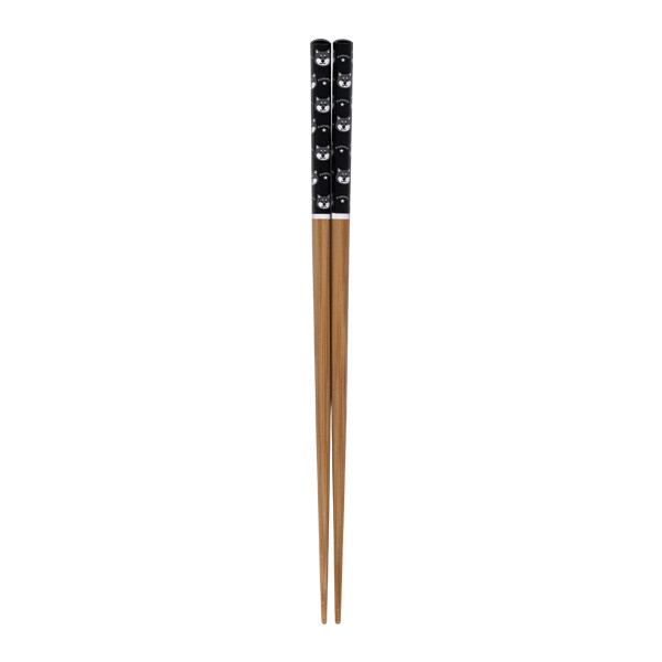 箸 先端角型 柴犬 黒 22.5cm (100円ショップ 100円均一 100均一 100均)