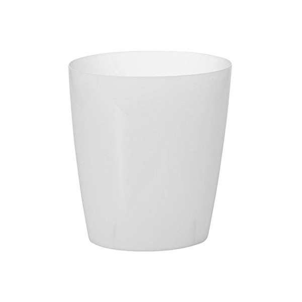 楕円形ダストボックス ホワイト 容量4.3L (100円ショップ 100円均一 100均一 100均)