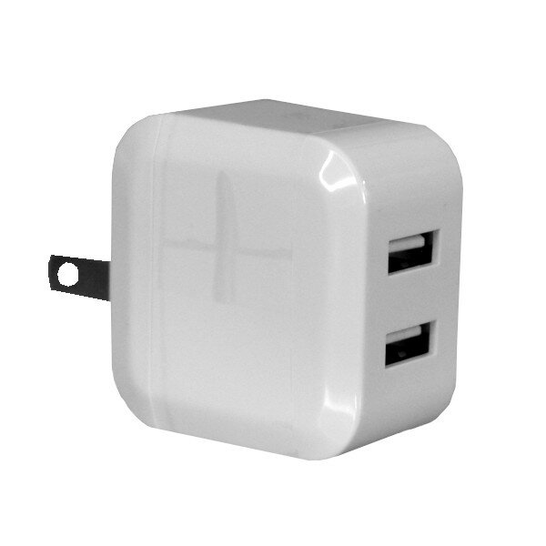 2ポート自動識別ACアダプタUSB充電器 2.4A 4.5×4.5×2.8cm...