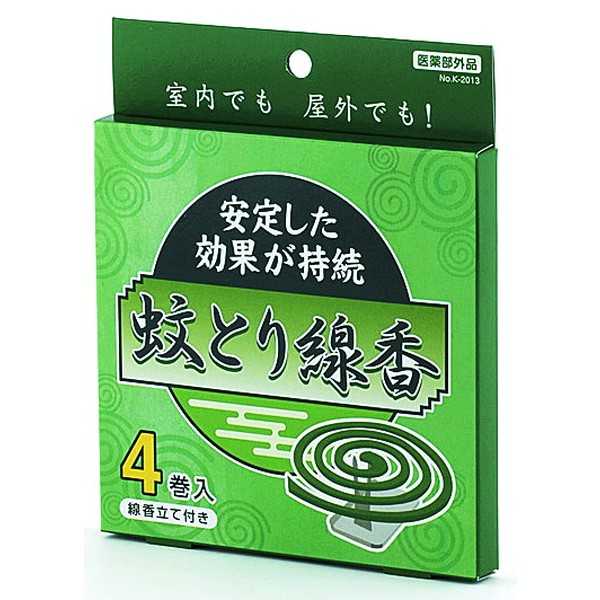 Rakuten - 蚊取り線香 4巻入 線香立付 夕顔