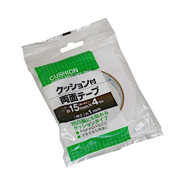 樂天商城 - クッション付両面テープ 幅15mm×長さ4m (100円ショップ 100円均一 100均一 100均)