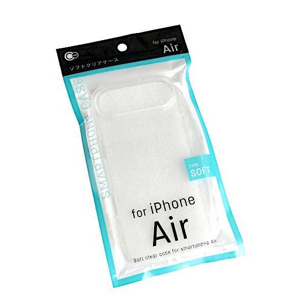 iPhoneケースです。iPhone Air用のクリアケースです。グレア現象防止加工を施しております。●サイズ(約)・158×78×13mm●材質・熱可塑性ポリウレタン●用途・スマホ スマートフォン カバー ケース iPhone●キーワード・すまほ すまーとふぉん かばー けーす 100円ショップ 100円均一 100均一 100均●品名・iP Air用ケース ソフトクリア●品番・3123●JAN・4965534312318●メーカー名・山田化学(株)●管理単位・10個/360個●入数・1個