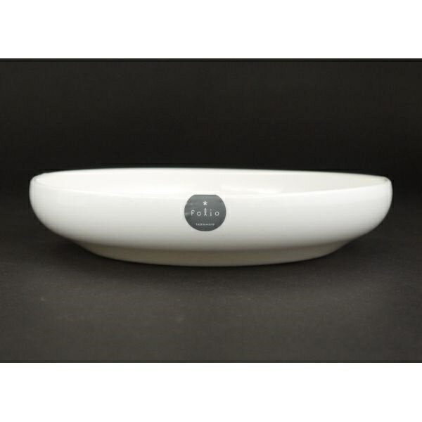 ディッシュプレート プラスチック製 直径20．1×高さ4cm ホワイト フォリオ (100円ショップ 100円均一 100均一 100均)