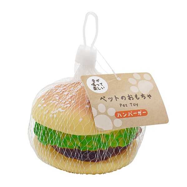 ペットのおもちゃです。やわらかいハンバーガーのペットのおもちゃです。噛むとピューと音が鳴って楽しいです。●サイズ(約)・87×56mm●材質・本体:塩化ビニル樹脂 笛:ポリエチレン●用途・ペット 犬 オモチャ 飼育 トイ●キーワード・ぺっと いぬ おもちゃ しいく 100円ショップ 100円均一 100均一 100均●品名・ペットのおもちゃ ハンバーガー●品番・2264-615●JAN・4991203210371●メーカー名・エコー金属(株)●管理単位・10個/120個●入数・1個
