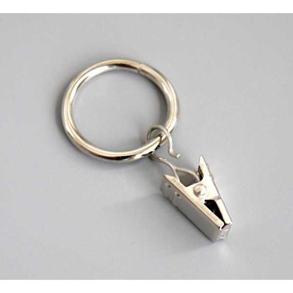 カーテンクリップ シルバー 5個入 (100円ショップ 100円均一 100均一 100均)