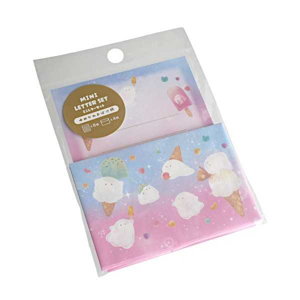 Other - ミニレターセット ゆめかわおばけ柄 封筒4枚/便箋8枚入 ［色柄指定不可］ (100円ショップ 100円均一 100均一 100均)