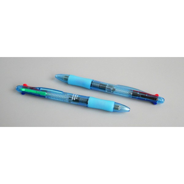 100円雑貨&日用品卸-BABABAの4色ボールペン 黒・青・赤・緑 油性 ボール径0.7mm 2本入 ［色指定不可］ (100円ショップ 100円均一 100均一 100均)｜アングル3