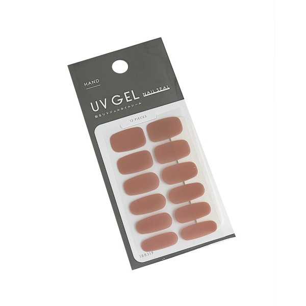 Gel nail stickers PK-1, 12 pieces, with nail file [Color cannot be specified] (100 yen shop, 100 yen store)